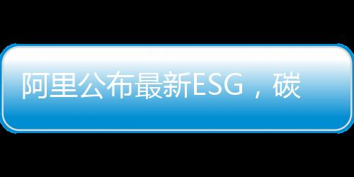 阿里公布最新ESG,碳排减少12.9%